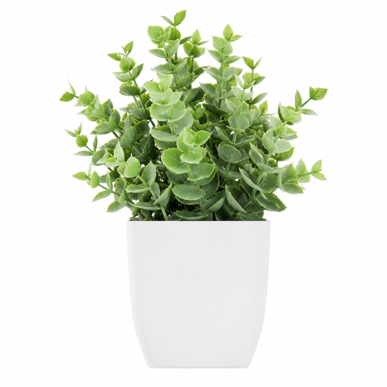 Plante Verte Artificielle avec Pot Blanc