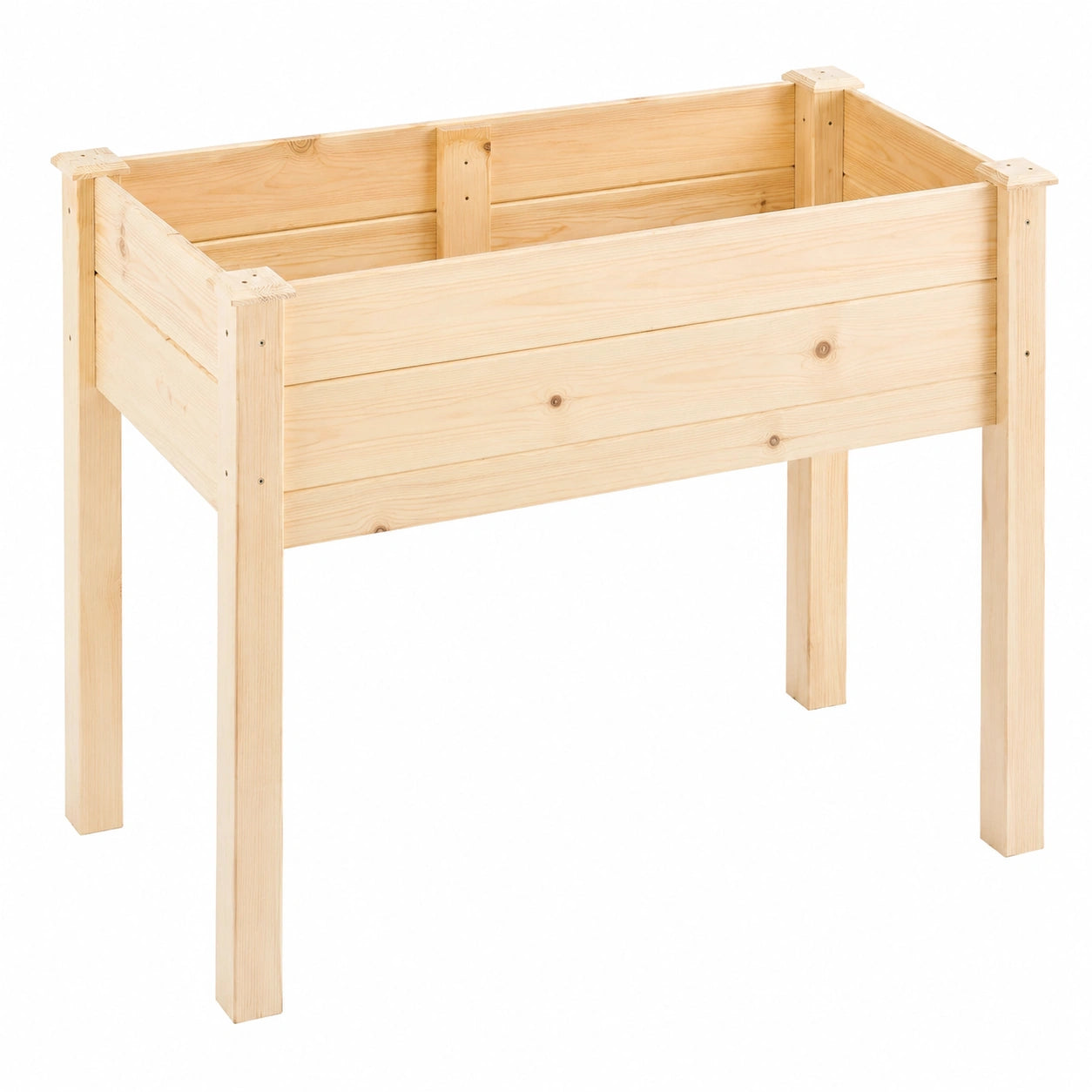 Bac de plantation surélevé en bois 75 cm naturel