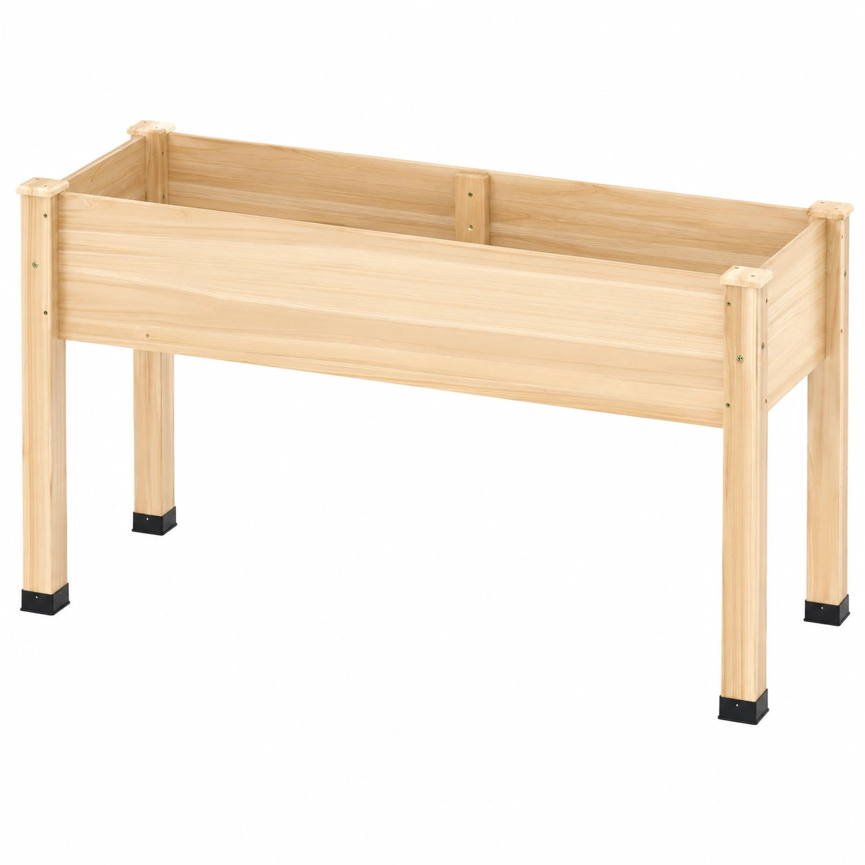 Jardinière surélevée en bois naturel pour extérieur 90x40x75 cm