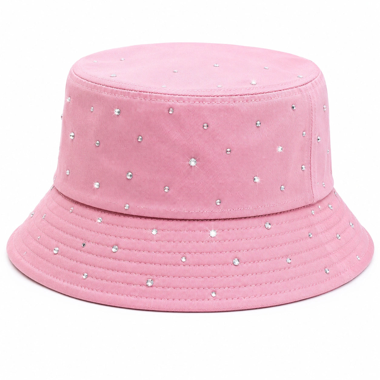 Chapeau Bob Rose avec Strass Étincelants