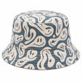 Bob motif smiley bleu et blanc