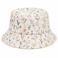 Bob Chapeau Motif Floral Beige