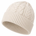 Bonnet d'hiver torsadé beige