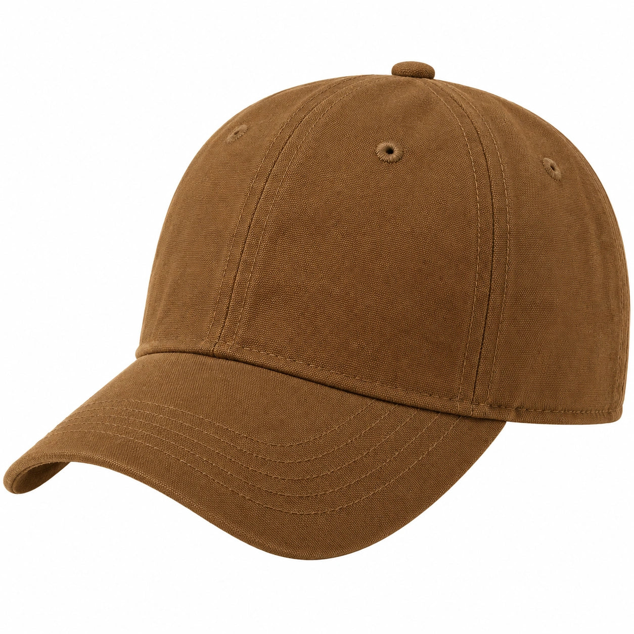 Casquette de baseball unisexe marron ajustable