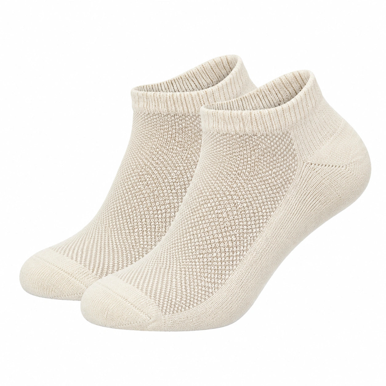 Lot de 2 Paires de Chaussettes Basses Respirantes - Beige